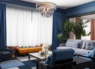 Trendy and classic beauty of Darius Edgar’s apartment rendering furniture interiordesign interiorrendering render