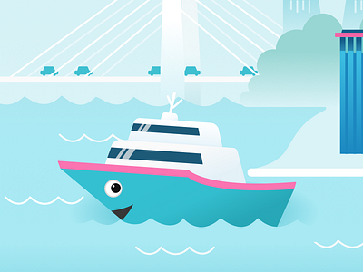 Smiling Boat boat graphic design