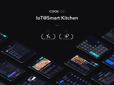 CookOS IoT@Smart Kitchen awards dark dark mode design device iot iot app iot development kitchen os smart tech ui