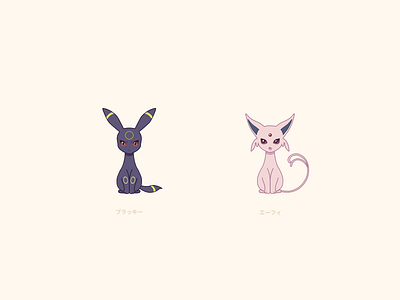 Umbreon & Espeon eevee pikachu pokemon