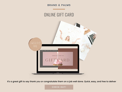 Online Gift Card branding canva canva templates design female entrepreneur graphic design instagram logo