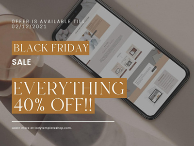Black Friday 40% OFF branding canva canva templates design graphic design illustration instagram logo