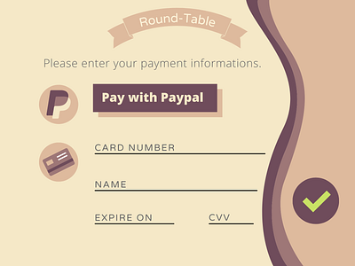 Daily UI #002 - Checkout page Round-Table