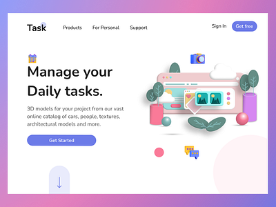 Task management website design