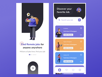 Remote Jobs app platform for designer