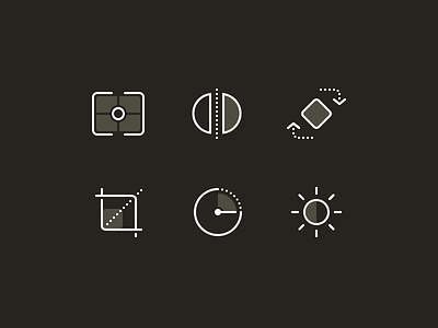 Camera and Images - Icon Set brightness camera contrast crop icon image reflect rotate timer