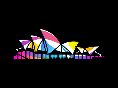 Sydney Opera House gradient house illustration opera sydney