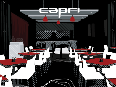 Capri cafe illustration