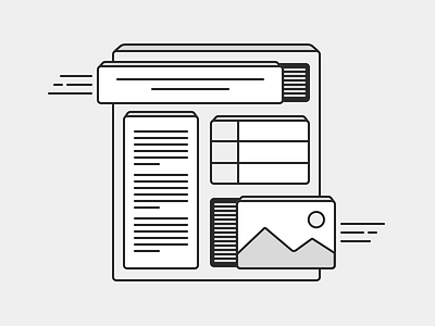 Template icons illustration image interface table template