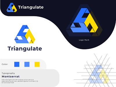 Triangle shape logo concept