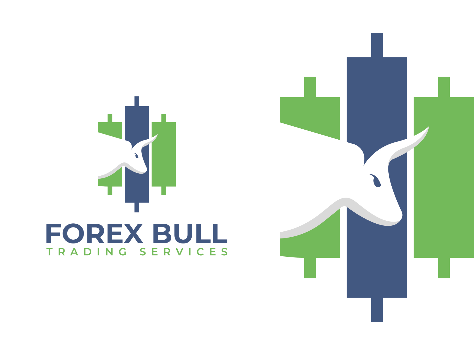 Bull Market Financial Investment Logo Design Stock Market Forex Trading  Stock Vector by ©artsterdam 449721116