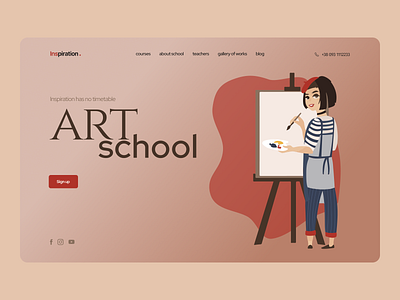 Art school web page design