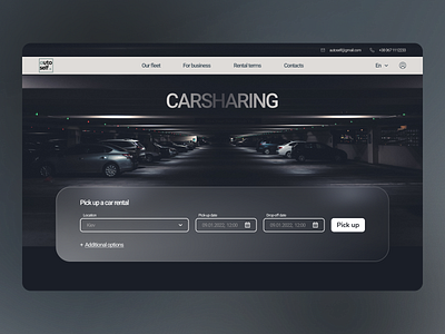 Carsharing auto carsharing design mainpage rentcars shots ui web design website
