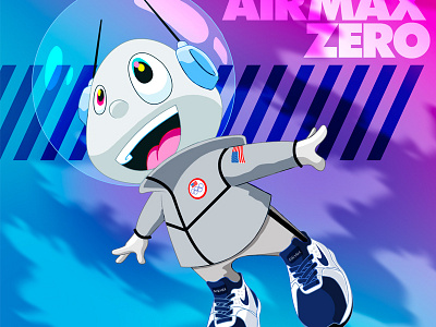 Zero Gravity air max air max zero cartoon character character design illustration nasa nike yeezy