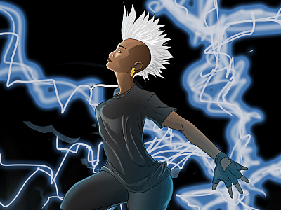 Storm comic book comics illustration marvel oro storm super hero