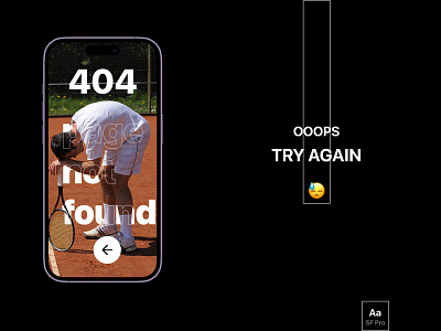 ERROR 404 404 error 404 page app application design error error page tenis ui