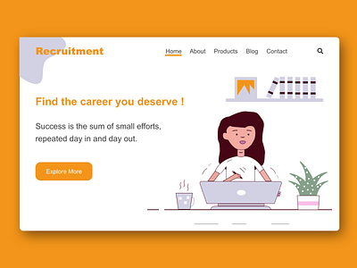 Recruitment Landing Page (Above the fold) design