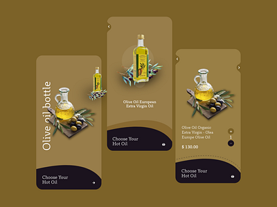 Olive Oil App Design app design
