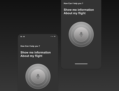 Voice Command App Design app design ui