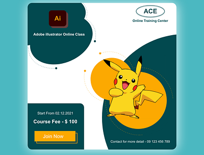Ace Online Class Advertsing Design branding design ui