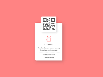 QR scan coupon design design ui