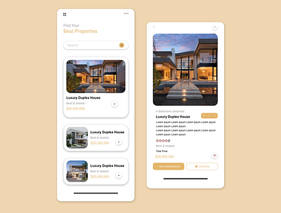 House Rental App Design app design ui