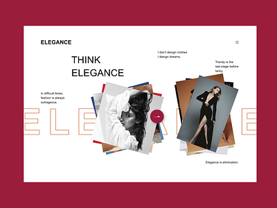 Elegance Fashion Web Design design ui