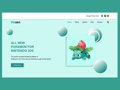 Vizxen Pokemon Item Web Design design ui