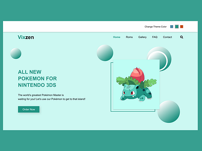 Vizxen Pokemon Item Web Design