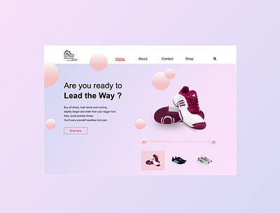 Sport Shoe Web Design design ui