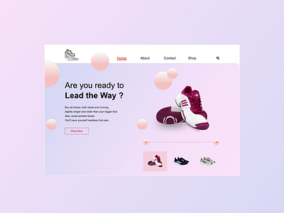 Sport Shoe Web Design