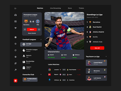 Sports Website - Exploration app design football graphic design modern soccer sports ui uiuxdesign ux website