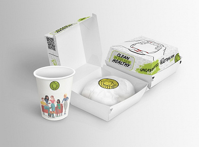 All White Burger Packaging design food graphic design packaging