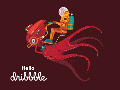 Dribbble Firstshot first shot illustration octopus