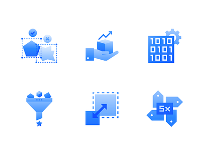 Playment | Features Icons artificial intelligence branding custom data data labelling feature icon design iconography icons machine learning scalability vector