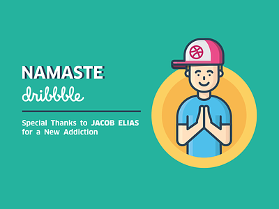 Namaste Dribbble addiction debut drafted first hello namaste new shot thankyou welcome
