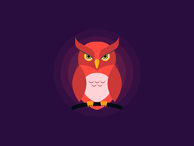 Owl bird icon illustration owl vector wildlife