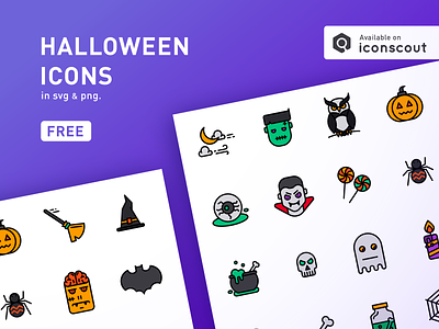 Halloween Icons avatar devil festival freebie halloween hat icon owl pumpkin vampire witch zombie