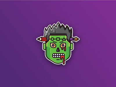 Zombie Designer artist bleeding creative designer icon illustration sticker zombie