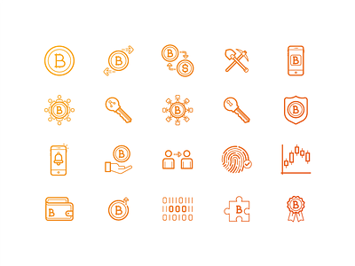 Bitcoin Freebie bitcoin blockchain technology curreny iconpack icons iconset mining virtual currency
