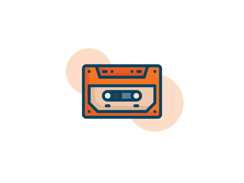 Device Icons audio cassette device filled outline icon icons illustration minimal recoder tap telephone