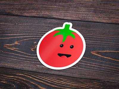 Happy Tomato emoji expression happy mockup smile sticker stickermule tomato