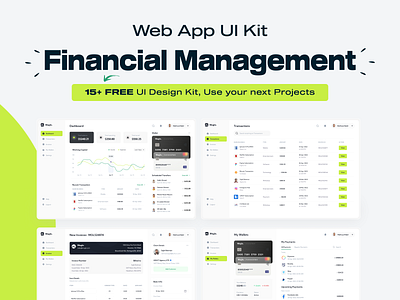 Financial Management Web App Design animation app branding design figma illustration logo ui ux vector