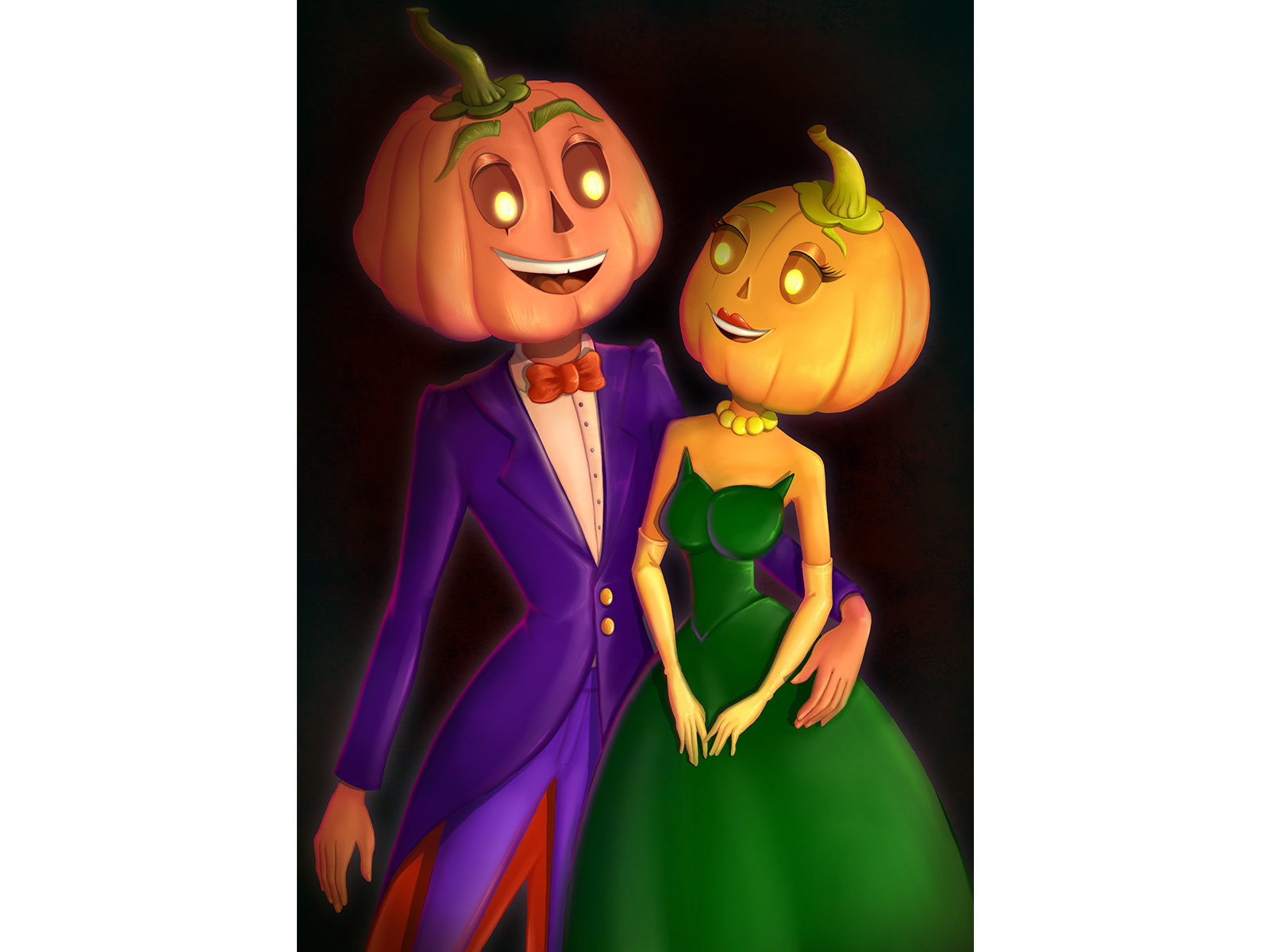 Mr. & Mrs. Pumpkin by Kate on Dribbble
