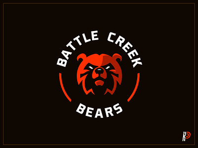 Battle Creek Bears branding design graphicdesign illustration illustrator logo logo design mascot mascotlogo sportslogo team logo