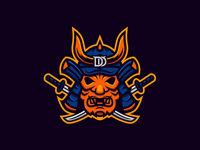 Samurai Mascot branding illustration logo mascot samurai vector