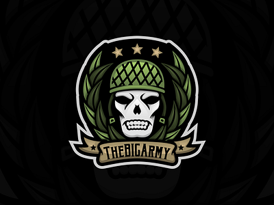 Big Army Mascot Logo army branding esports gaming illustration logo mascot skull