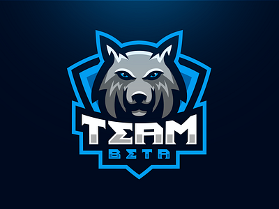 Team Beta Primary Mascot Logo adobe branding design esports gaming illustration illustrator logo mascot team beta team logo