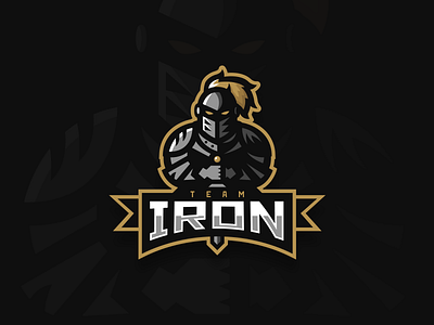 Team Iron Knight Mascot Logo branding design esports gaming illustrator iron knight logo mascot team logo