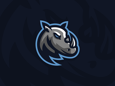 Rhino Mascot Logo brand branding illustration logo mascot rhino team logo